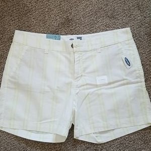 Old navy  shorts sz 12 white green stripe